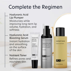 Comparison of skin texture before and after PCA SKIN wash showing smoother results