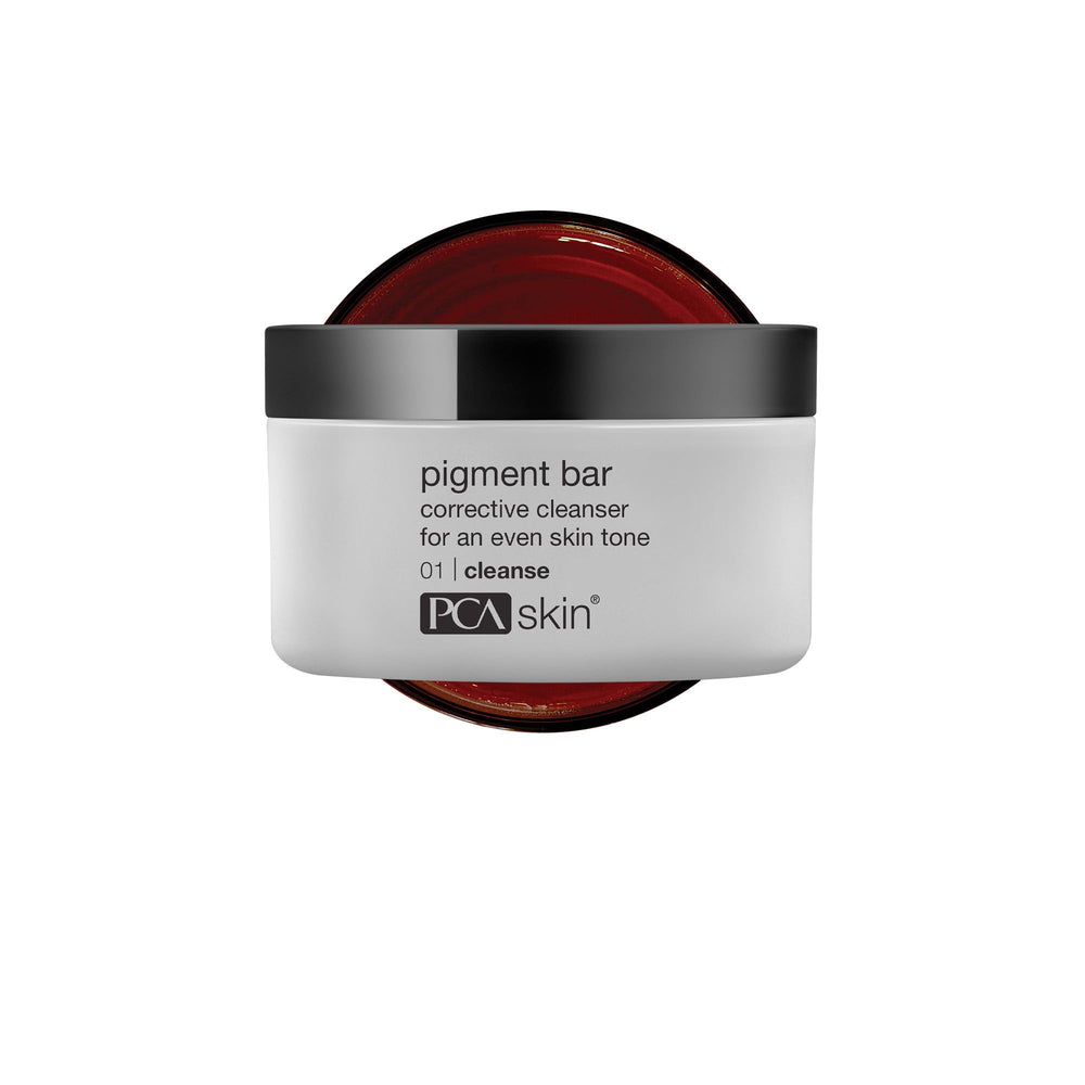 PCA SKIN pigment bar jar front showing label and clean packaging for brightening