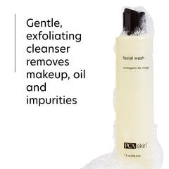 PCA SKIN foam dispensed in hand demonstrating easy application and hydrating foam