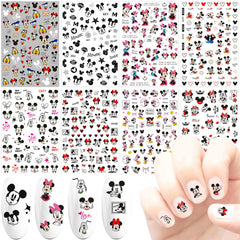 PDFADSK front sheet of cartoon nail stickers showing variety and easy use