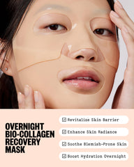 PEACE OUT close-up of sheet mask texture highlighting breathable material and comfort