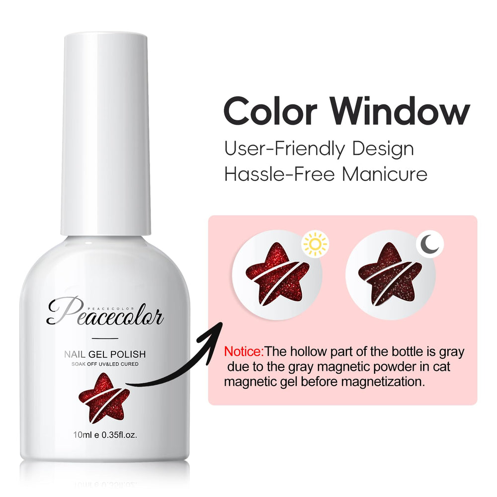 PEACECOLOR UV lamp curing nails demonstrating quick set time and durable finish
