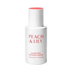 Peach & Lily front bottle view showing clean packaging and clear benefits