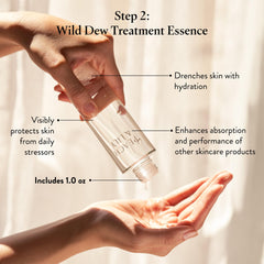 Peach & Lily serum pipette action highlighting concentrated refining benefits