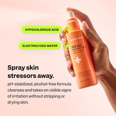 Peach Slices bottle label detail highlighting ingredients and gentle formulation benefits