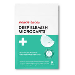 Peach Slices front packaging showing 9-count patch box and benefits