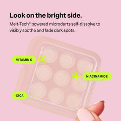 Peach Slices ingredients illustration with niacinamide vitamin C for targeting spots