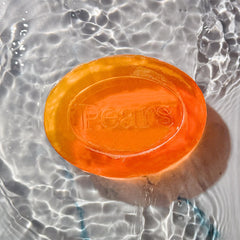 Pears label close-up showing ingredients and traditional filtration benefit