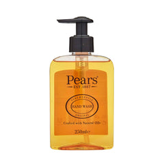 Pears bottle front view showing label and pump for easy dispensing benefit