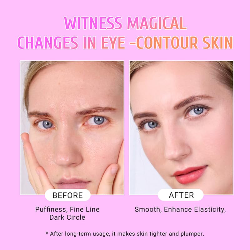 PEAUAMIE model applying patch under eye for instant refresh