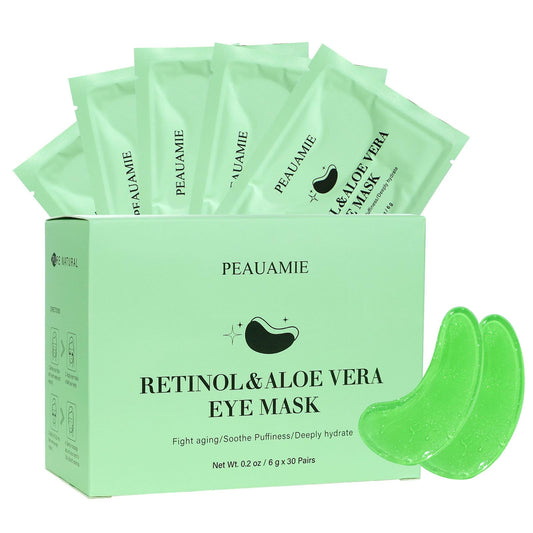 PEAUAMIE front packaging showing 30 pairs and easy at-home eye care