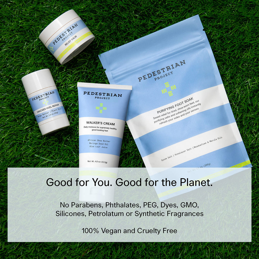 Pedestrian Project jar in hand showing 4 oz size for travel convenience