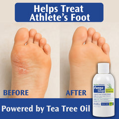 Pedifix FungaSoap ingredients label close-up highlighting tea tree inclusion