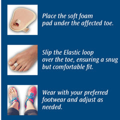 Pedifix worn inside a shoe demonstrating discreet fit and protection