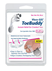 Pedifix Visco-GEL ToeBuddy front view showing gel shape and cushioning benefit