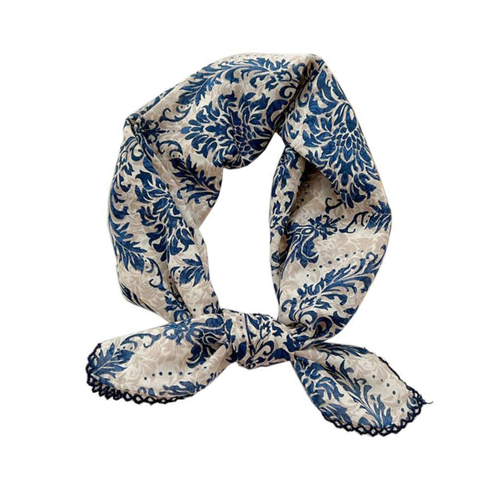 Pemilosci front view showing vine-blue pattern and neat edges for versatile styling