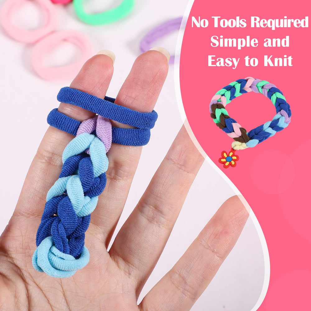 Pengxiaomei loom bracelet project showcasing DIY creativity and durable ties