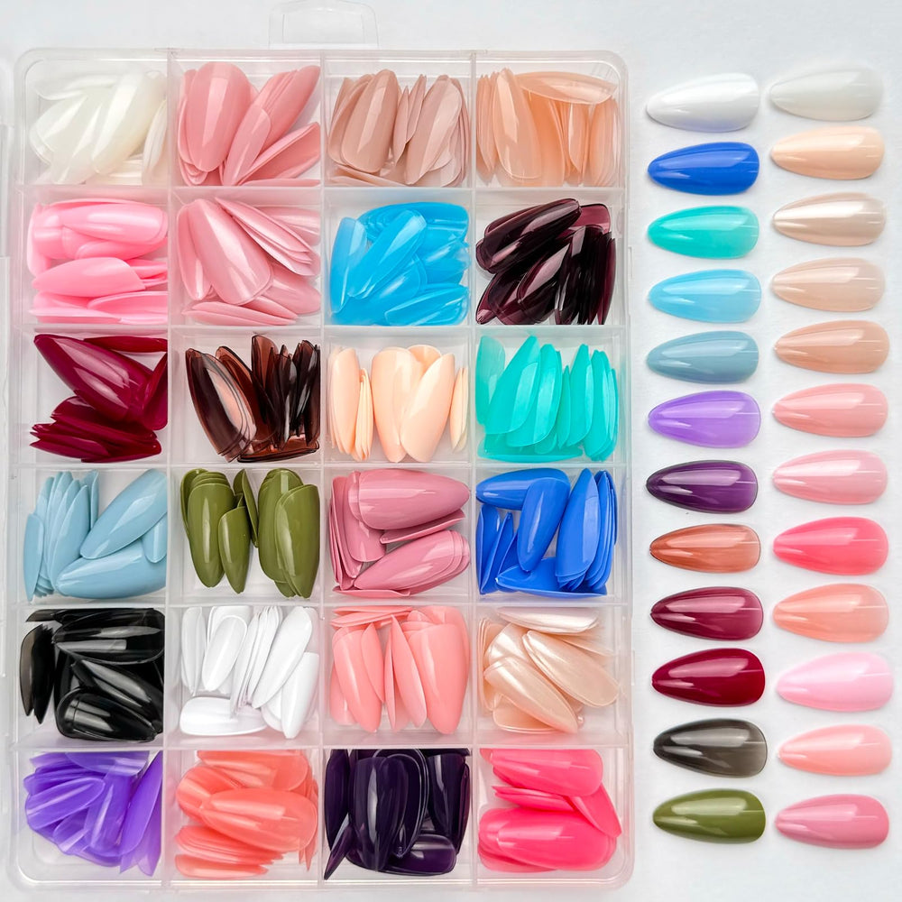 PEPFTG 24 solid color press-on nails range displayed offering variety for any outfit