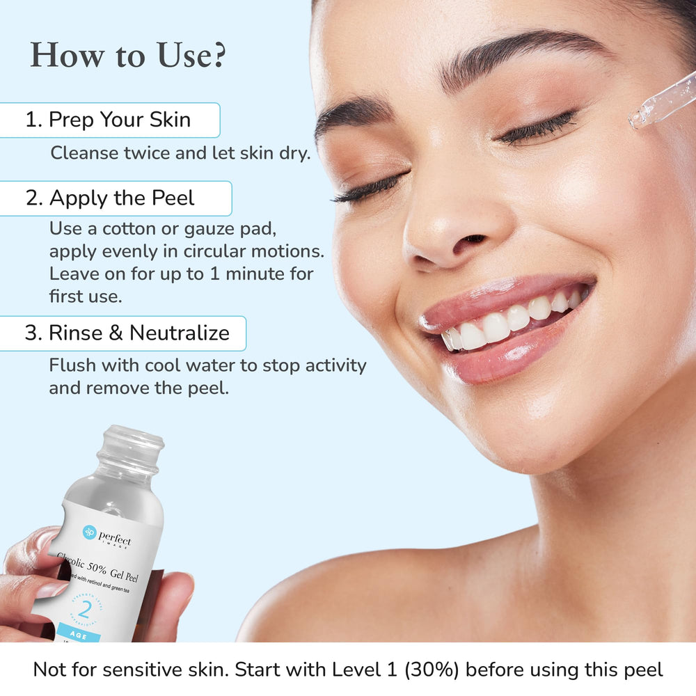 Perfect Image before and after texture comparison showing refined, smoother skin