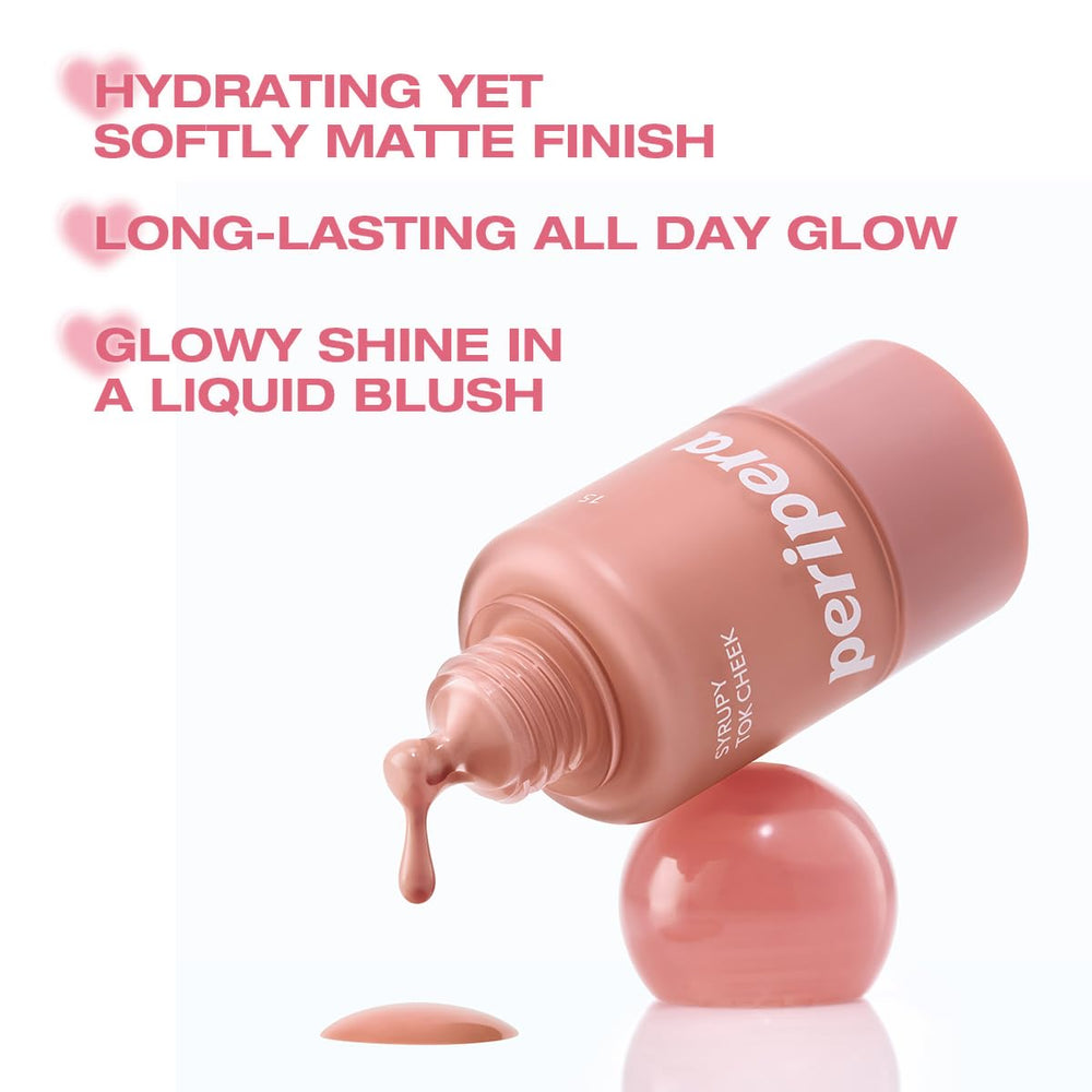Peripera being applied with fingers to cheeks showing easy seamless blending benefit