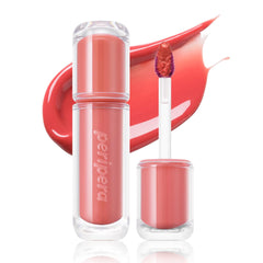 Peripera front packaging showing Coral Influencer and easy-gloss benefit