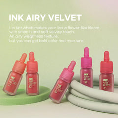 Peripera tint texture close-up illustrating silky finish and lightweight spreadability for comfort