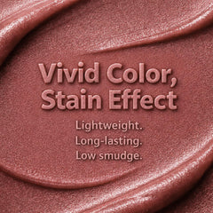 Peripera creamy mousse texture swatch illustrating smooth velvet finish benefit