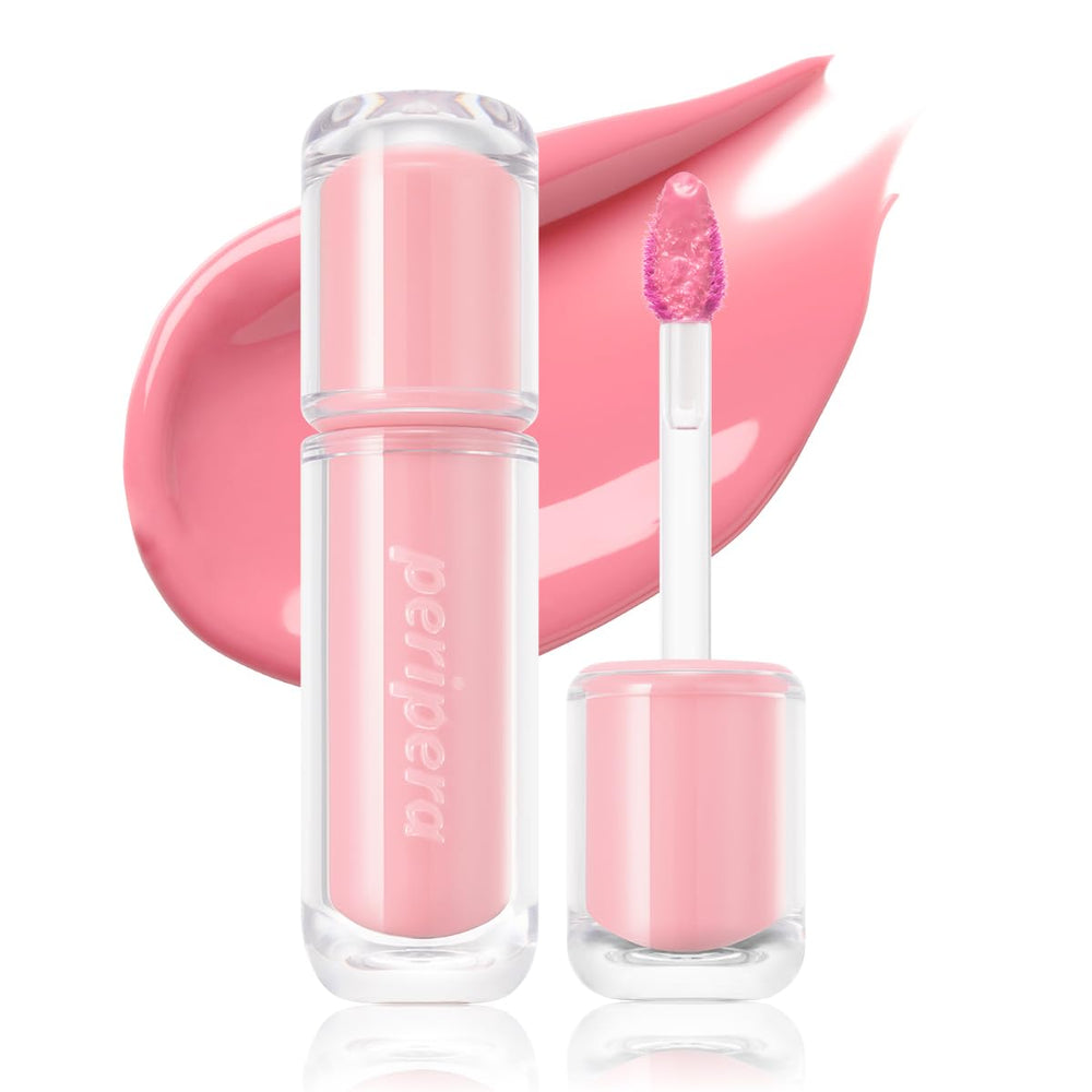 Peripera Juicy Peach front packaging shows shade and glossy finish benefit