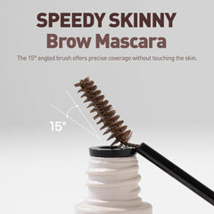 Peripera Taupe Ash swatch on arm showing buildable, cool-toned brow color
