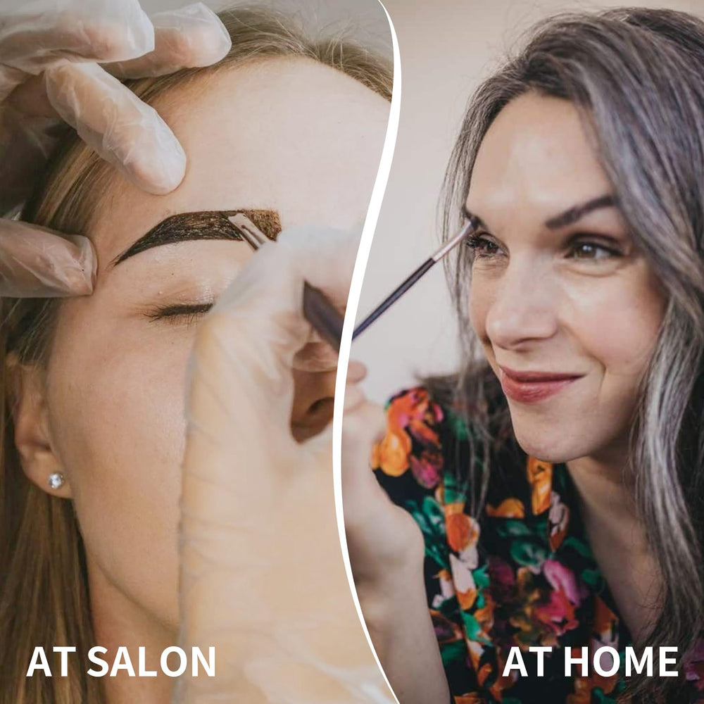 PERMANIA tinted brows in lifestyle setting emphasizing low-maintenance look