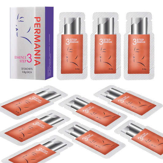 PERMANIA front pouch showing Step #3 prep sachets and clear labeling benefits hygiene