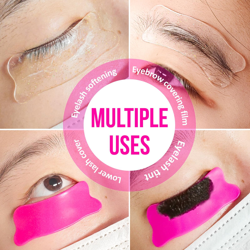 PERMANIA pad applied on model during lash lift showcasing precise lower-lash isolation benefit