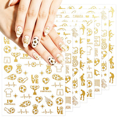 Permcoly front packaging showing 350 soccer stickers for instant team nails