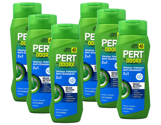 Pert front packaging showing bottle and Classic Clean scent benefit