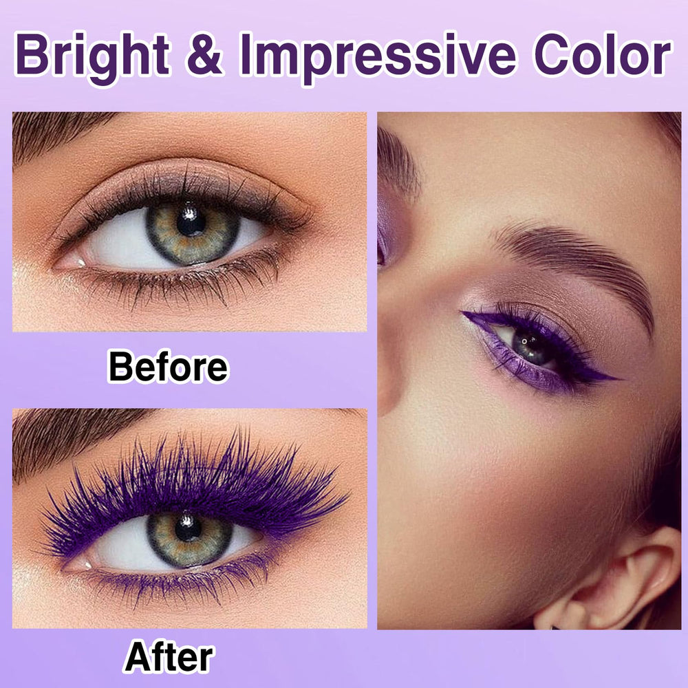 PERVALA colored eyeliner tip demonstrating precise purple line application