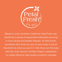 Petal Fresh with mango and mandarin fruits showing natural scent and antioxidant benefit