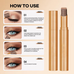 Petansy finished evening eye look showing matte and shimmer