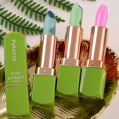 Petansy removing lipstick with cleansing oil demonstrating easy removal