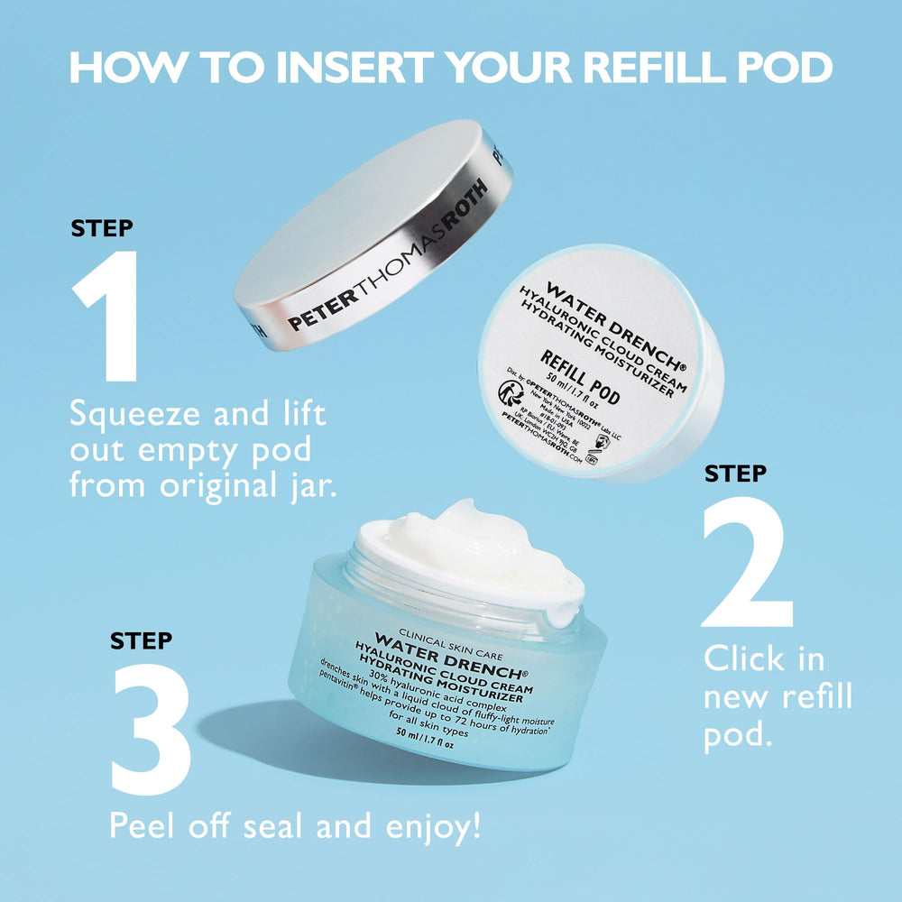 Peter Thomas Roth jar next to coin showing size and travel-friendly benefit
