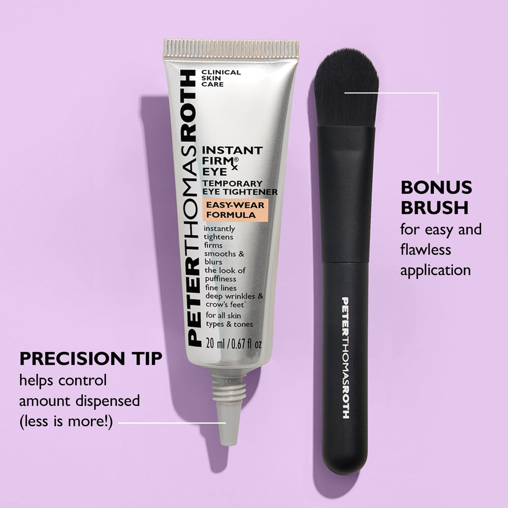 Peter Thomas Roth application demo under-eye showing immediate tightening benefit