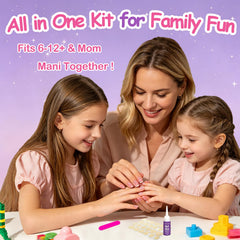 PGELXON girls at a birthday party wearing the nails for a fun, dress-up look