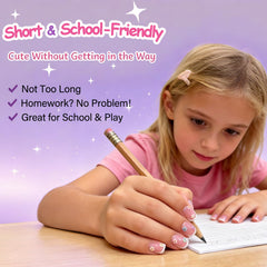 PGELXON nails applied on child hands in lifestyle scene showcasing polished result