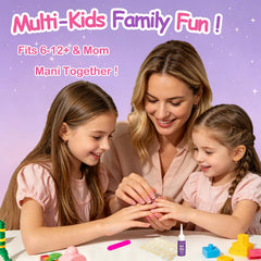 PGELXON nails on child hand demonstrating wearable fit and pretty finished look