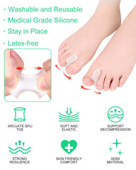 PGRODE toe separators inside casual shoe demonstrating in-shoe support