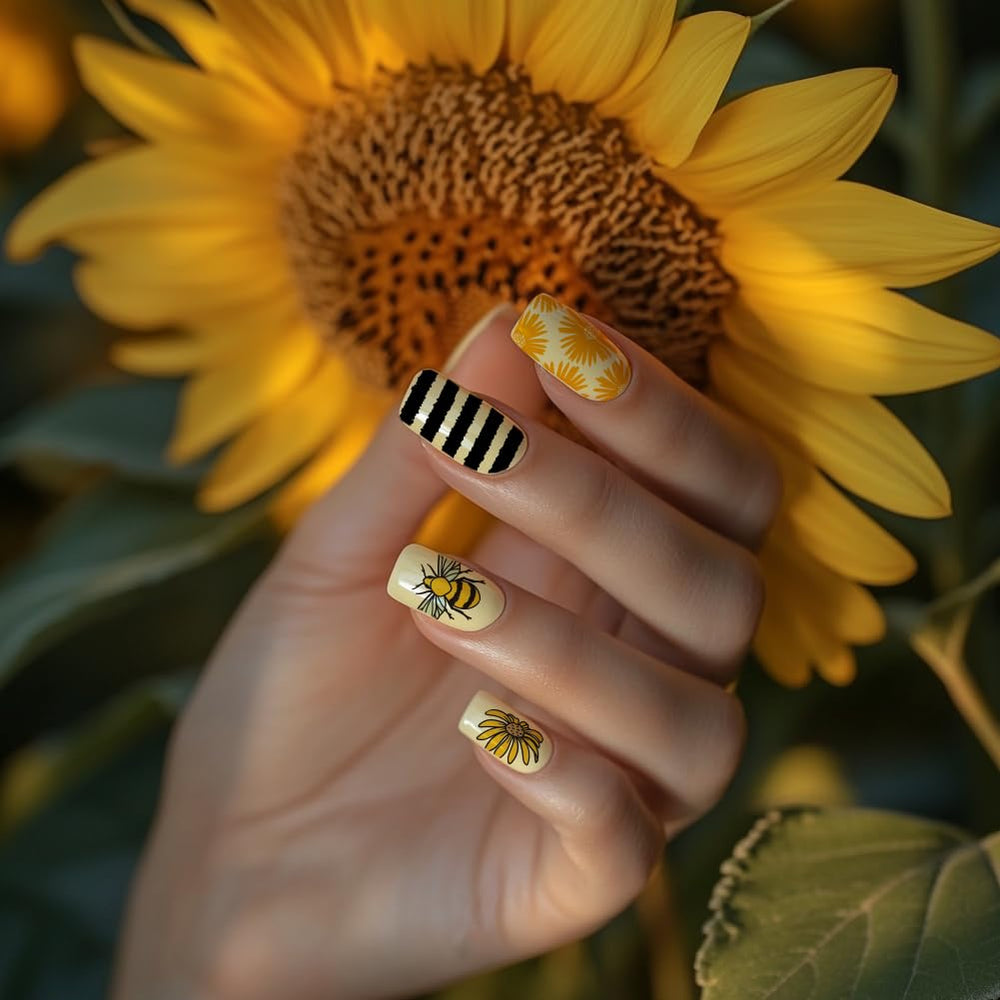 PH PandaHall plates next to nail tips showing size and scale for precise placement
