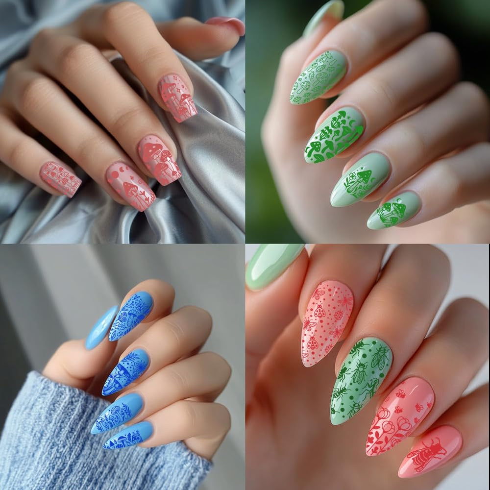 PH PandaHall scale comparison with nail tip illustrating pattern sizes and fit