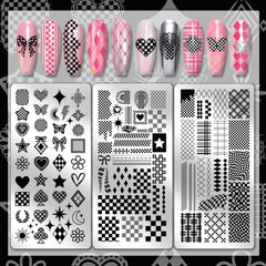PH PandaHall stamper picking up a plaid image ready to transfer for quick application benefit