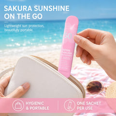 Phanund packets in beach bag illustrating portable sun protection