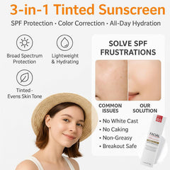 Phanund sunscreen applied under foundation showing primer-like smoothing benefit