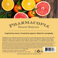 Pharmacopia lifestyle bathroom setup conveying freshness and daily routine